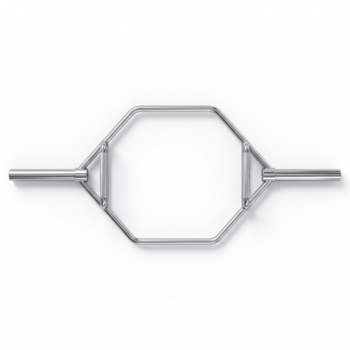ADVG Olympic Hex Trap Bar 7ft Chrome, top view of the hexagon frame