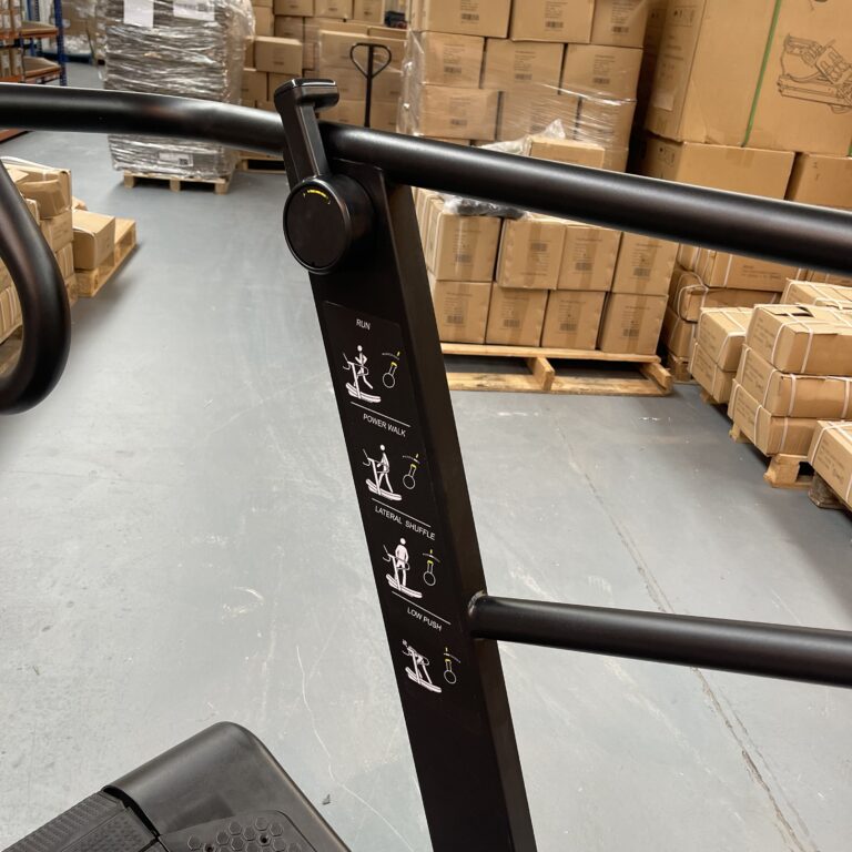 Resistance dial on the ADVG CurveMax 1.0 curved treadmill
