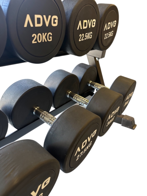 ADVG Round Dumbbells Set 10-30kg and Rack - Image 3