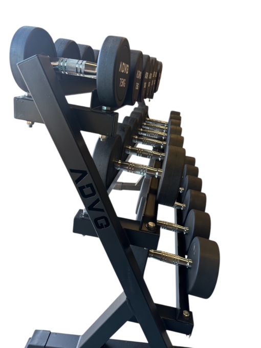 ADVG Round Dumbbells Set 10-30kg and Rack - Image 4