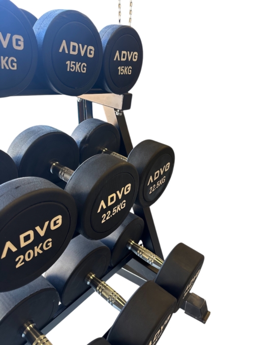 ADVG Round Dumbbells Set 10-30kg and Rack - Image 5