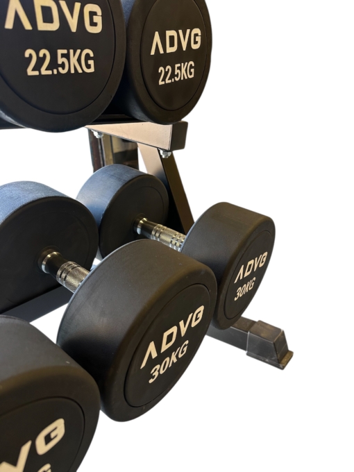 ADVG Round Dumbbells Set 10-30kg and Rack - Image 6