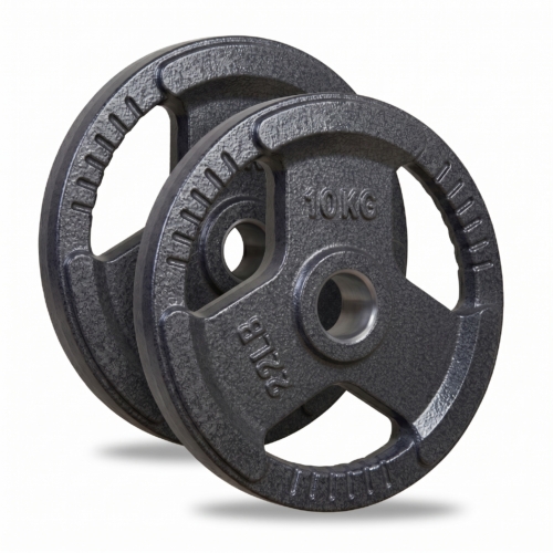 ADVG Cast Iron Olympic Tri Grip Weights - 2 x 10kg pair