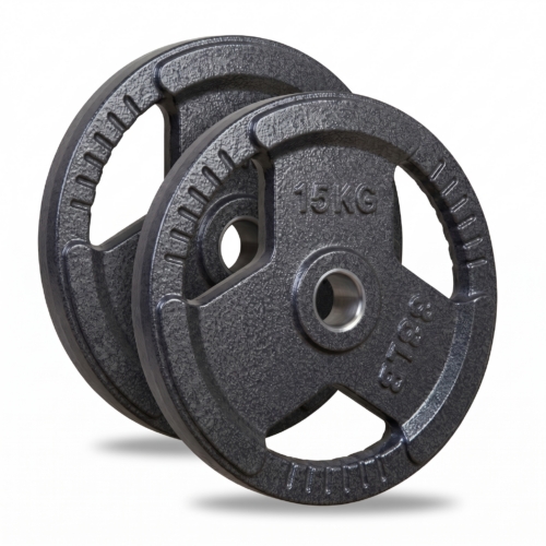 ADVG Cast Iron Olympic Tri Grip Weights - 2 x 15kg pair