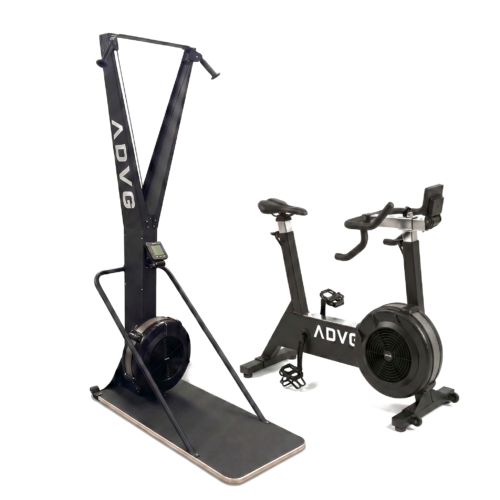 ADVG SkiErg and BikeErg bundle, matte black, on white