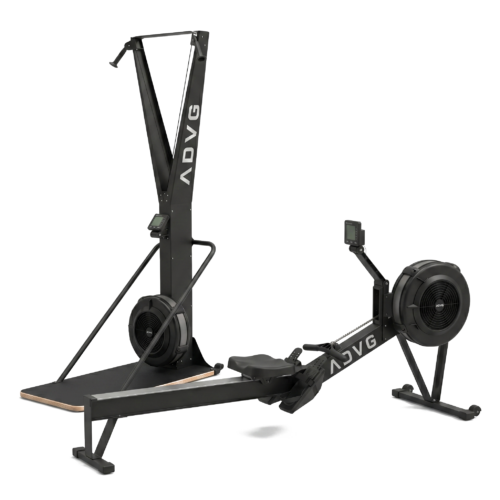 ADVG SkiErg and RowErg bundle, matte black, on white