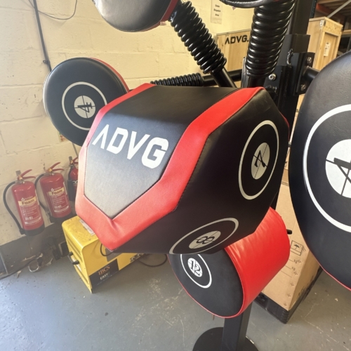 ADVG Adjustable Boxmaster/Sparmaster centre pad and numbered strike pads close-up