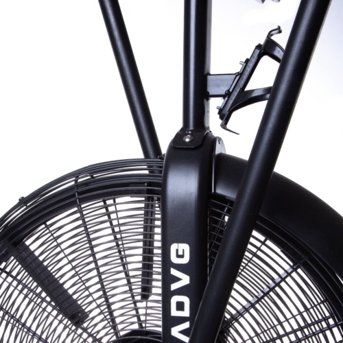 ADVG AirBike PowerMax 1.0 front view of the wire fan, logo and bottle holder