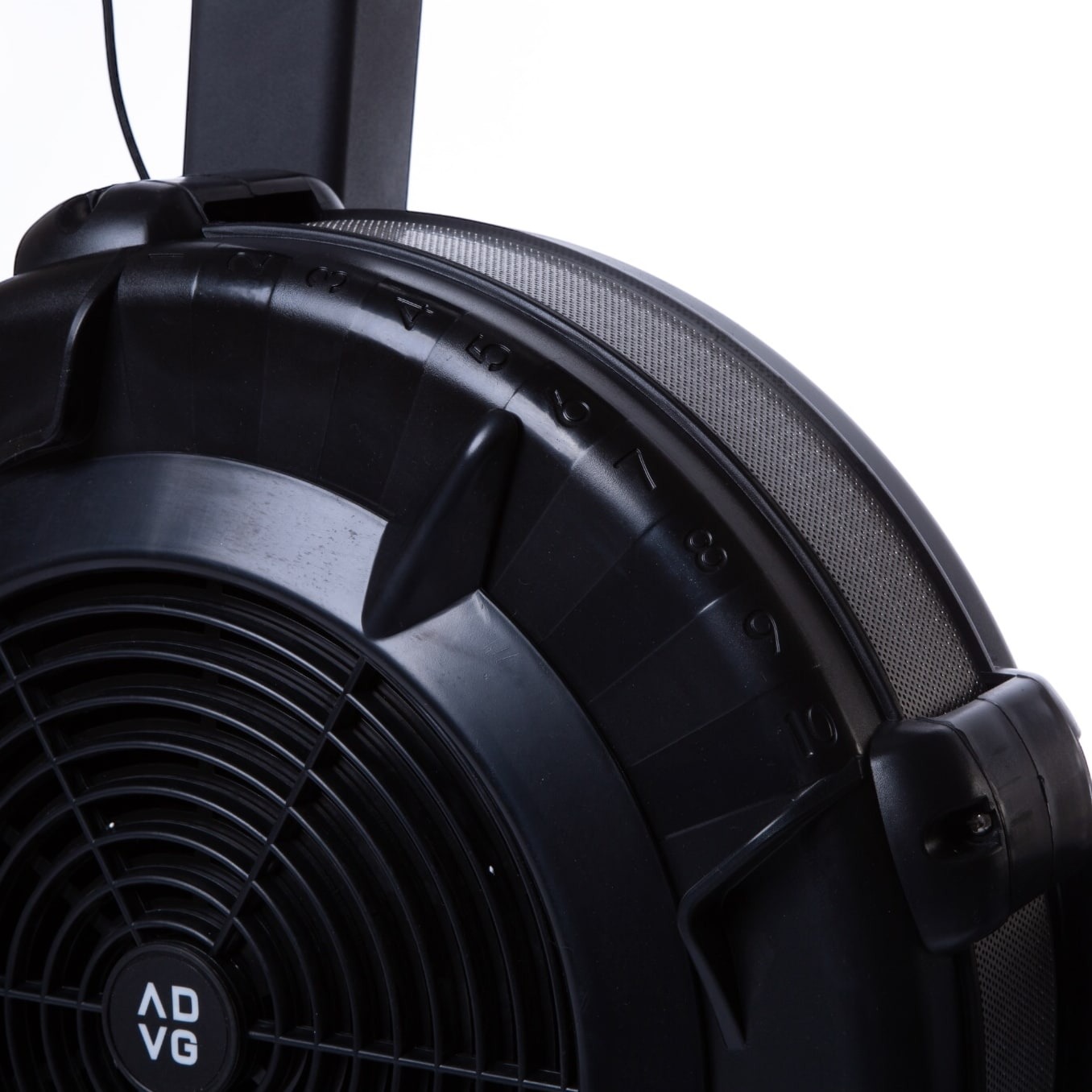 ADVG BikeErg PowerMax 1.0 air flywheel and fan cover close-up