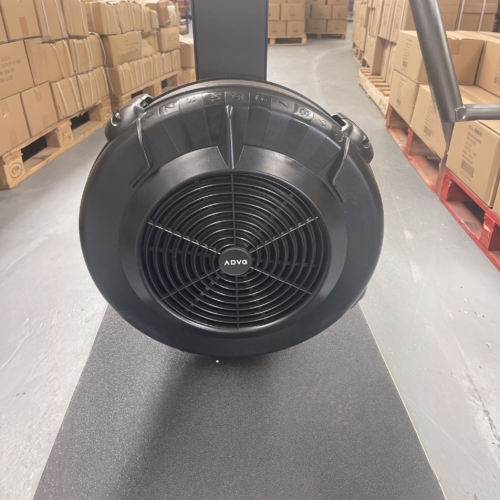 ADVG SkiErg and Stand PowerMax 1.0 front view of the air flywheel on the floor stand