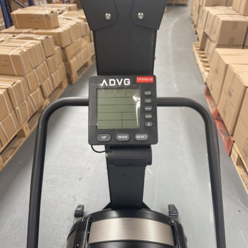 ADVG SkiErg and Stand PowerMax 1.0 monitor close-up in the warehouse