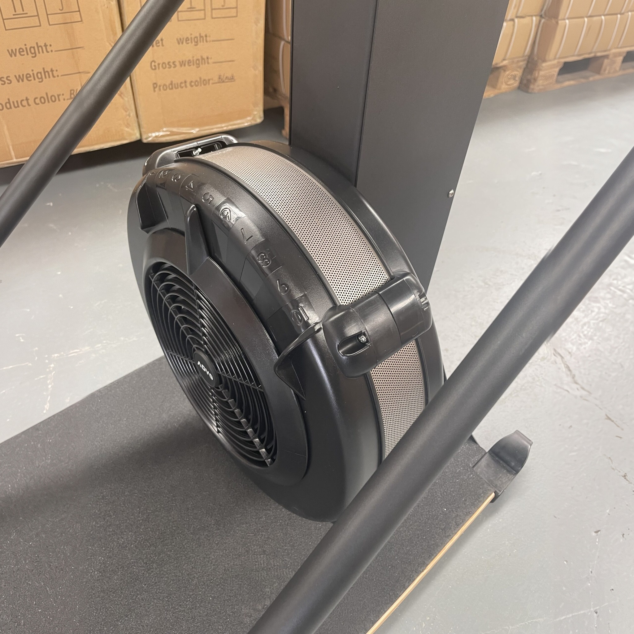 ADVG SkiErg BoxMaster/SparMaster Bundle, SkiErg air flywheel close-up from the side