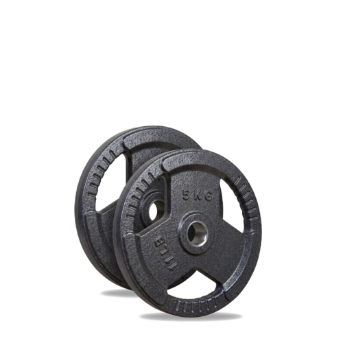 ADVG cast iron tri grip Olympic weight plates, pair of 5kg