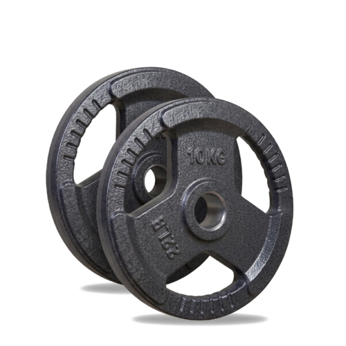 ADVG cast iron tri grip Olympic weight plates, pair of 10kg